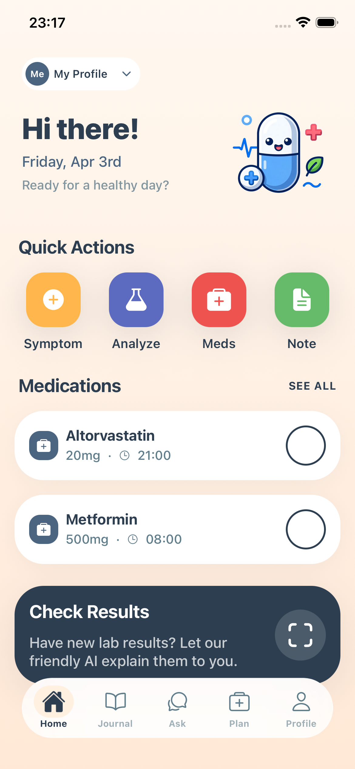 Doso home dashboard